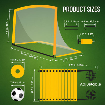 Lurrau Soccer Goal Set – Play Train & Score Anywhere 6x4 Ft