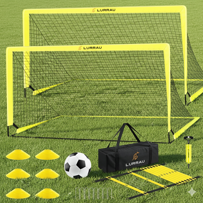 Lurrau Soccer Goal Set – Play Train & Score Anywhere 6x4 Ft