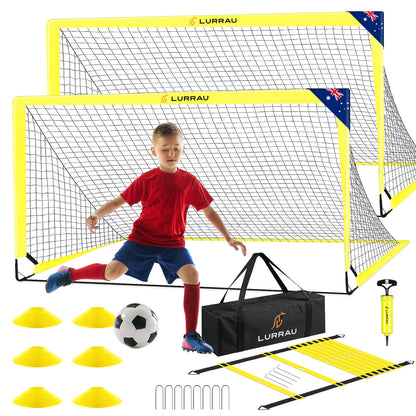 Lurrau Soccer Goal Set – Play Train & Score Anywhere 6x4 Ft